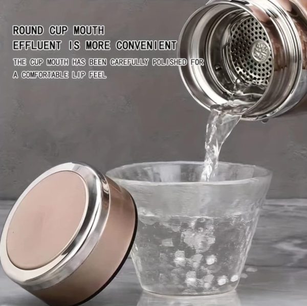 V1000ml Large Capacity Stainless Steel Thermos Bottle – Hot & Cold Vacuum Flask Water Bottle (random Color)