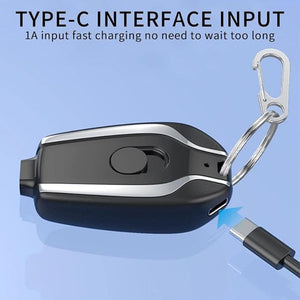 cc Mini Keychain Power Bank | Ultra-Compact 1500mAh Emergency Charger for Phones & Gadgets