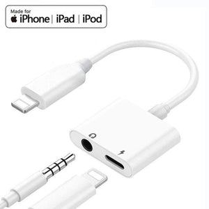 Apple Iphone Connector Lightning To 3.5mm Earphone Jack & Mobile Charging Jack