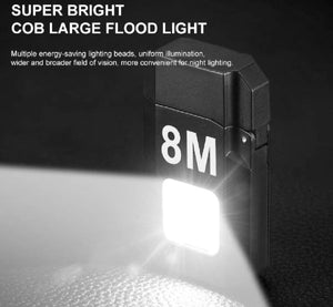 Cob Led Flahlight With Lighters Dual Arc Pulse Flameless Lighter Type C Rechargeable Lighter Work Light Mini Light Men’s Gift
