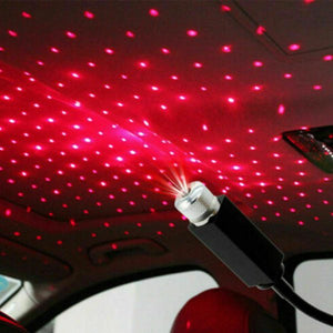 Led Galaxy Star Light Projector – Starry Sky Laser Night Light For Home Bedroom, Car Roof, And Ceiling Decoration – Usb-powered Ambient Light With Rotating Galaxy Effect – Ideal For Kids, Adults, Parties, And Relaxation – Red Color
