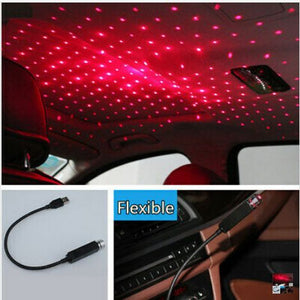 Led Galaxy Star Light Projector – Starry Sky Laser Night Light For Home Bedroom, Car Roof, And Ceiling Decoration – Usb-powered Ambient Light With Rotating Galaxy Effect – Ideal For Kids, Adults, Parties, And Relaxation – Red Color