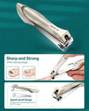 Premium 12-in-1 Manicure & Pedicure Kit – Stainless Steel Nail Clippers Set With Grooming Tools For Hand, Foot & Facial Care – Travel Case Included