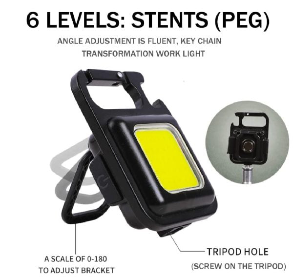 Cob Small Flashlight, Keychain Work Light, Usb Rechargeable, Mini Led Handheld T, 3 Light Modes Portable Pocket Light For Gift, Camping Emergency Fishing