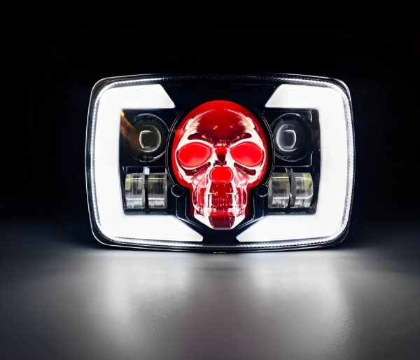 Skull Style Headlight With Indicators Beam For Bike | Upgraded Model Original Fitting For Honda Cd70 / Cg125