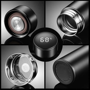 Temperature Display Vacuum Insulated Water Bottle Thermo Flask Made Of Premium Stainless Steel Coffee Cup (random Color