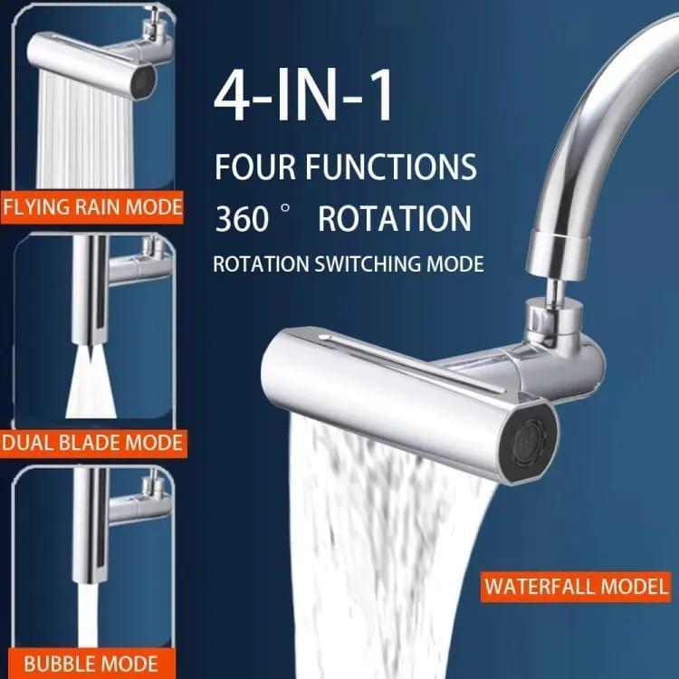 Silver Tap Faucet Extender - 1 Pc for Stylish Kitchen Functionality