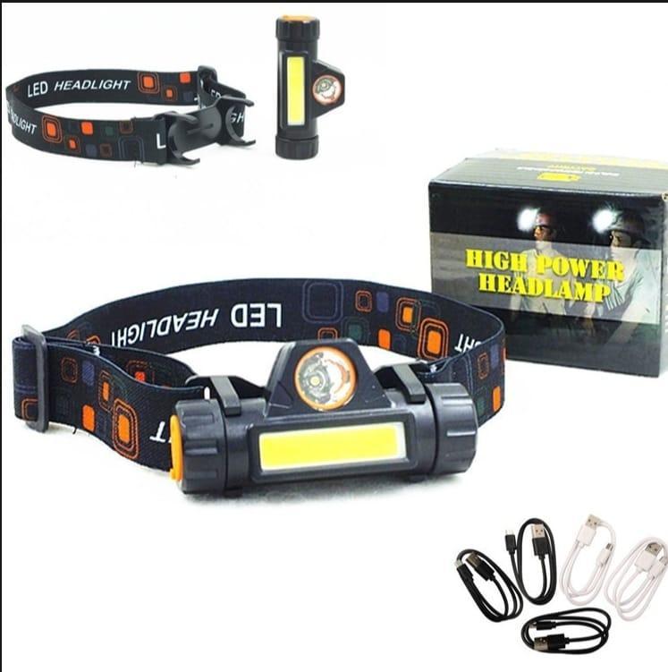 Rechargeable LED Headlight with Adjustable Angle & Type-C Charging