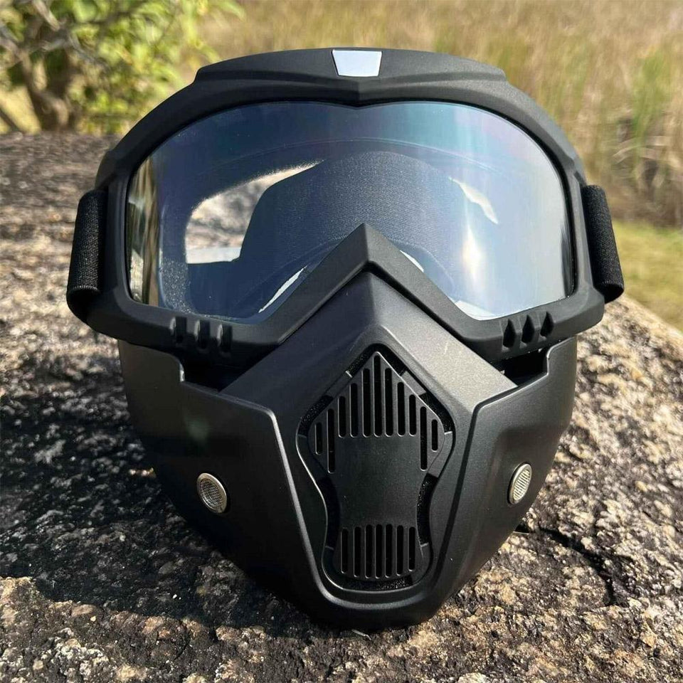 Transparent Glass Durable Black Helmet - 1 Pc Designed for Safety and Comfort