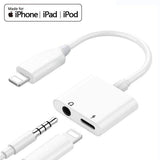 Apple Iphone Connector Lightning To 3.5mm Earphone Jack & Mobile Charging Jack