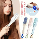 Self Cleaning Hair Brush, One-click Cleaning Telescopic Hair Comb (random Color)