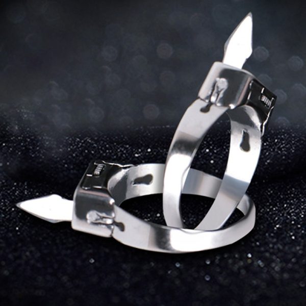 Stainless Steel Self-defense Ring With Hidden Blade – Adjustable Mini Knife Ring For Personal Safety – Wearable Concealed Protection Tool For Men & Women