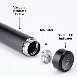 Temperature Display Vacuum Insulated Water Bottle Thermo Flask Made Of Premium Stainless Steel Coffee Cup (random Color